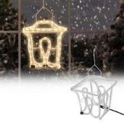 Lantaarn met LED lampjes 22,5x22,5 cm warm wit 230V