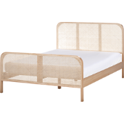 GONFARON - Tweepersoonsbed - Lichtbruin - 140 x 200 cm - Dennenhout