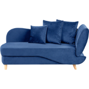 MERI II - Chaise longue - Marineblauw - Rechterzijde - Fluweel