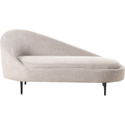 VALREAS - Chaise longue - Taupe - Linkszijdig - Polyester