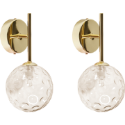 ANADYR - Wandlamp set van 2 - Goud/Beige - Glas/Metaal
