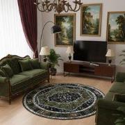 Picasso Paloma Rond Vintage Vloerkleed - Multi / Groen - Laagpolig- 16...