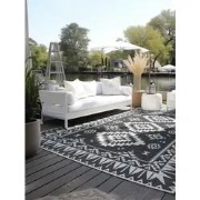 Elle Decoration Gemini Buitenkleed Dubbelzijdig Vloerkleed Zwart- 160x...