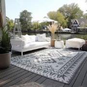 Elle Decoration Gemini Buitenkleed Dubbelzijdig Vloerkleed Zilver- 160...