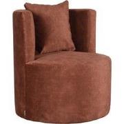 LABEL51 Fauteuil Evy - Rust - Velours - 65 cm