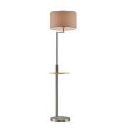 Lindby - Zinia Vloerlamp Nickel/Grey/Wood