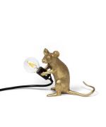 Seletti - Mouse Lamp Mac Sitting Tafellamp Goud