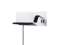 Paulmann - Serra LED Wandlamp USB C Dim. Right Side Matt Wit/Matt Zwar...