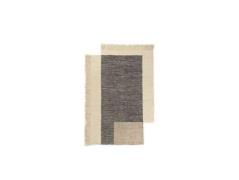 Ferm Living - Counter Rug 140 x 200 Charcoal/Off-White