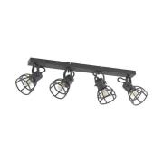 Lindby - Flintos 4 Plafondlamp Black