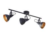 Lindby - Julin 3 Plafondlamp Black/Gold