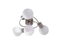 Lindby - Ciala 4 Plafondlamp Nickel/Opal