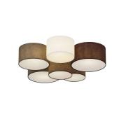 Lindby - Laurenz 6 Plafondlamp Grey/White/Brown