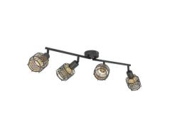 Lindby - Eudoria 4 Plafondlamp Black/Gold