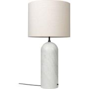 GUBI - Gravity XL Low Vloerlamp White Marble/Canvas