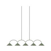 Globen Lighting - Curve 5 Hanglamp Groen