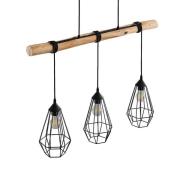 Lindby - Eldarion 3 Hanglamp Black/Wood