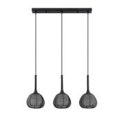 Lucande - Tetira 3 Long Hanglamp Black