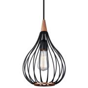 Halo Design - Drops Hanglamp Ø23 Black/Dark Wood