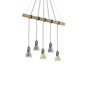 Lindby - Mirka Hanglamp Grey/Dark Wood