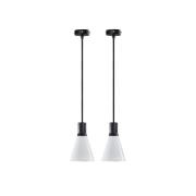 DybergLarsen - Gent Hanglamp 2 pcs Matt Black/Opal