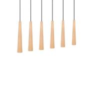 Envostar - Wooden Round Cones 6 Hanglamp Wood/Black