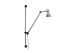 Lampe Gras - 214 Wandlamp Round Zwart/Koper