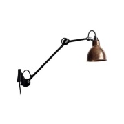 Lampe Gras - 222 Wandlamp Zwart/Raw Koper/Wit