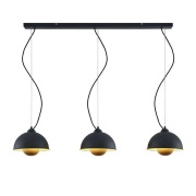 Lindby - Gretja 3 Hanglamp Black/Gold
