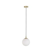 Paulmann - Menja Hanglamp Wit/Geborsteld Brass