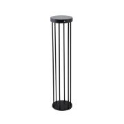Lucande - Nilea Round Zonnecel Lamp W/Sensor Zwart