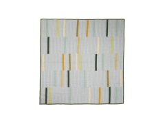 Hübsch - Twist Sprei Block 260x260 Donker Green/Multi-Colour