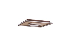 Lindby - Pekela Square LED Plafondlamp L60 Rust/Matt Gold