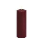 Uyuni - Pilaar Kaars LED 5,8x15,2 cm Wine Rood/Smooth  Lighting