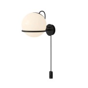 Astep - Model 238/1 Wandlamp Ø20 Black w/Switch