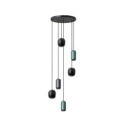 Lucande - Narion 6 Cluster Hanglamp Zwart