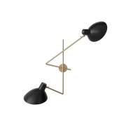 Astep - VV Cinquanta Twin Wandlamp Brass/Black