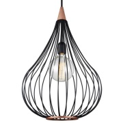 Halo Design - Drops Hanglamp Ø38 Black/Dark Wood