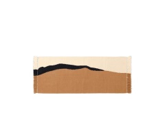 ferm LIVING - Soil Kelim Runner 70x180 Dark Zandkleurig/Off-White