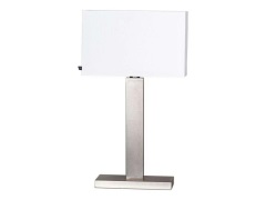 By Rydéns - Prime Tafellamp H69 Brushed Steel/White