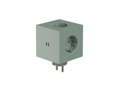 Avolt - Square 2 Socket Extender w/30W Dual USB-C Oak Green Avolt