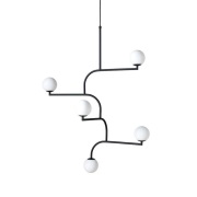 Pholc - Mobil 100 hanglamp zwart/opaal