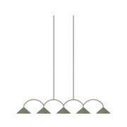 Globen Lighting - Curve 5 Hanglamp Groen