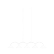 Globen Lighting - Curve 5 Hanglamp White