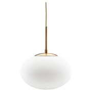 House Doctor - Opaal Hanglamp Ø30cm Wit/Geel Koper