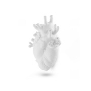 Seletti - Love In Bloom Giant Resin Heart Vaas Wit