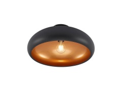 Lindby - Gerwina Plafondlamp Black/Gold