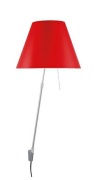 Luceplan - Costanza Wandlamp met Dimmer Alu/Primary Red