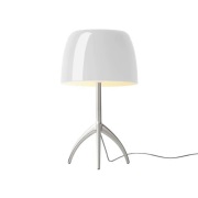 Foscarini - Lumiere Grande Tafellamp E27 Alu/Wit Dimm.