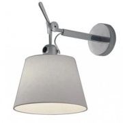 Artemide - Tolomeo Parete Diffusore Wandlamp Ø32 Grijs Satijn